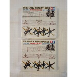 Lot of 2 Tamiya 1/35 Military Miniatures Barricade Set Model Kit 35027 WWII New
